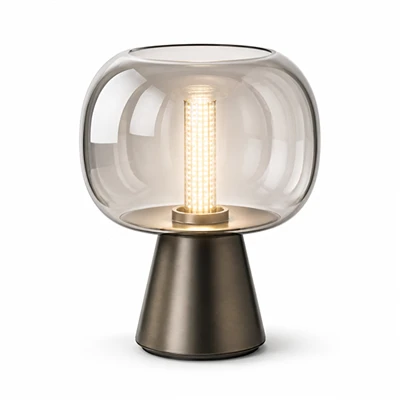Pantalla de cristal de lámpara de mesa LED